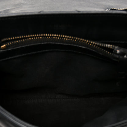 Saint Laurent Calfskin Y Quilted Monogram Monochrome Small Loulou Chain Satchel Black 5 of 14