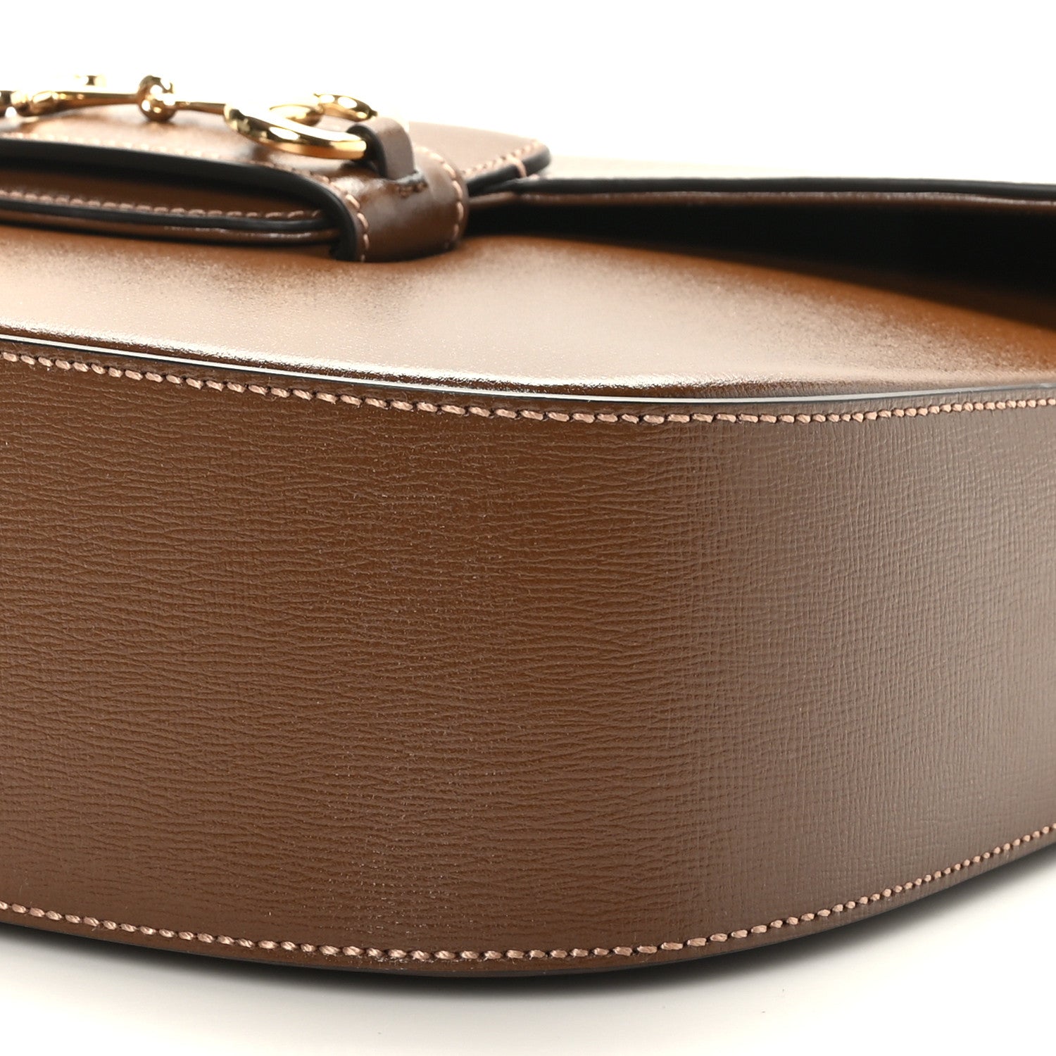 Gucci Azalea Calfskin Web Horsebit 1955 Shoulder Bag Brown Sugar 9 of 9