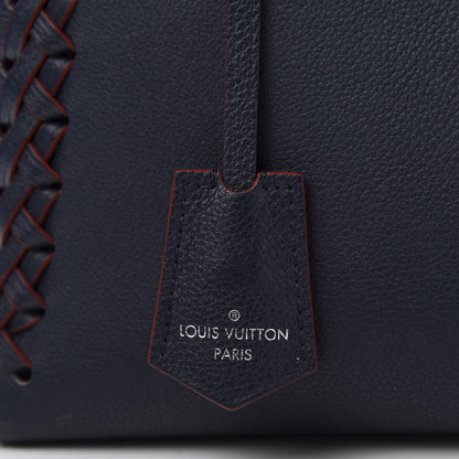 Louis Vuitton Calfskin Braided Lockme Cabas Marine Rouge 11 of 13
