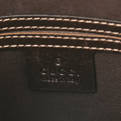 Gucci GG Supreme Monogram Selleria Calfskin Small Flat Side Zip Messenger Bag Beige Ebony Cocoa Dark Chocolate 5 of 9