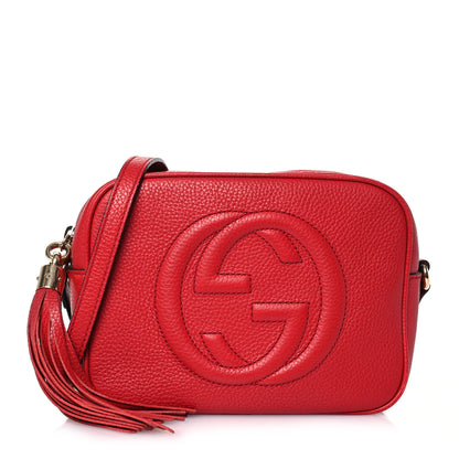 Gucci Pebbled Calfskin Small Soho Disco Bag Vibrant Red 1 of 19