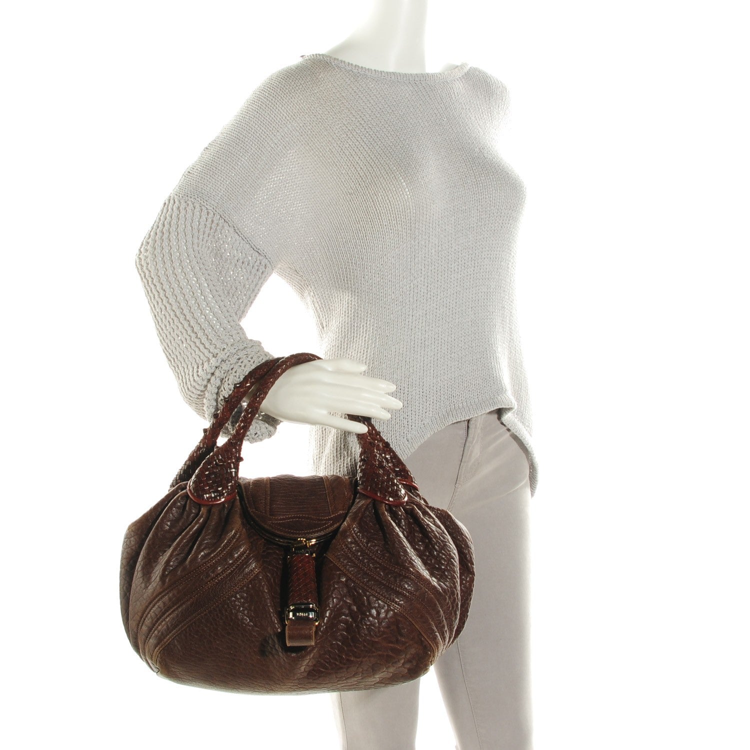 Fendi Nappa Nuvolata Spy Cognac 3 of 10
