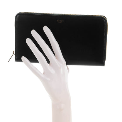 Celine Lambskin Large Zip Around Multifunction Wallet Black 2 of 7