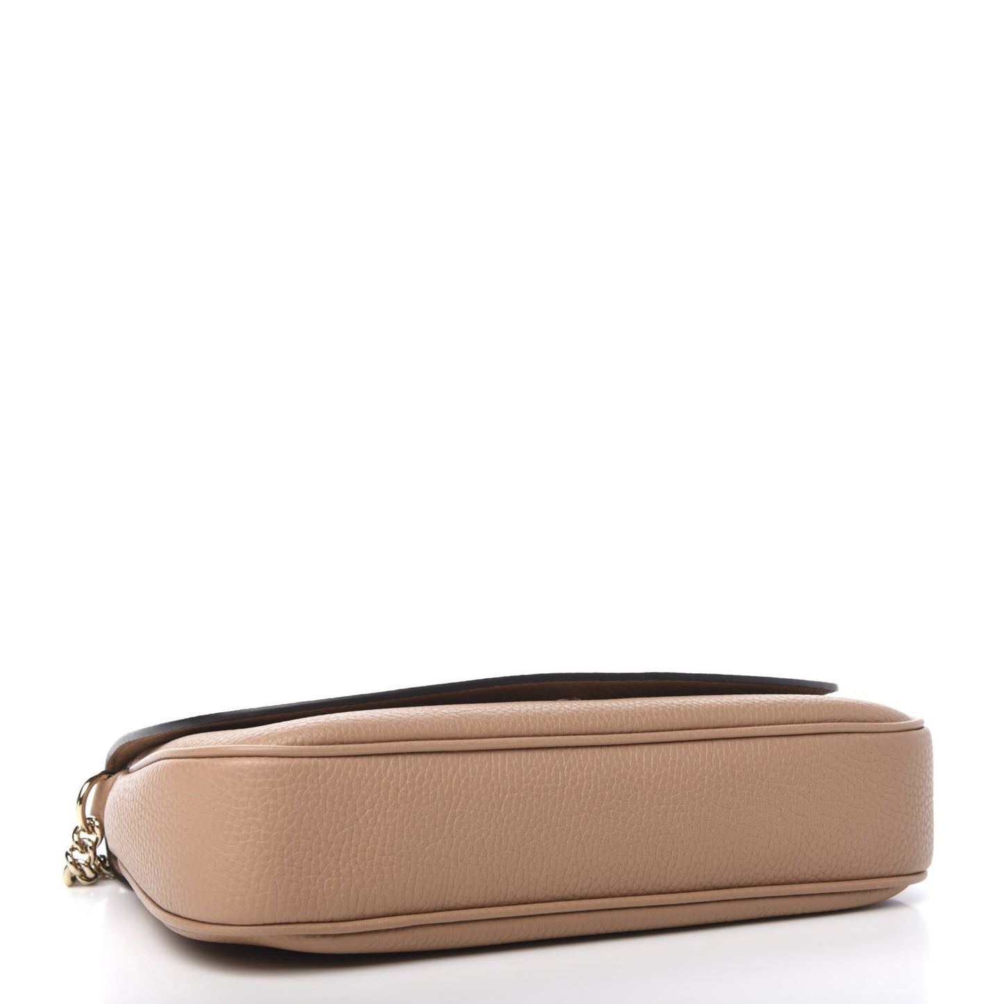 Pebbled Calfskin Medium Soho Flap Crossbody Camelia