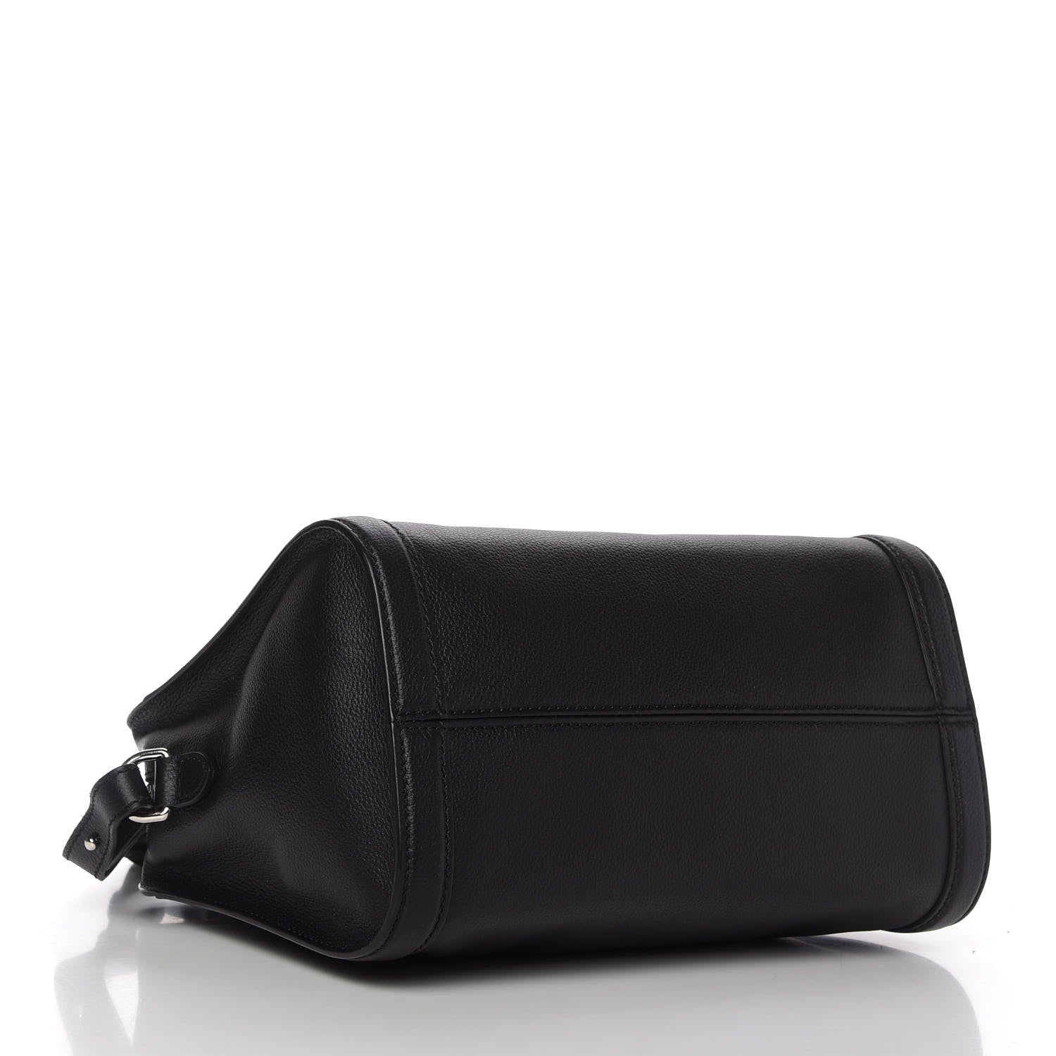 Alexander McQueen Pebbled Calfskin Small Skull Padlock Zip Around Tote Black 4 of 10
