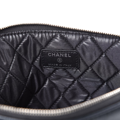 Chanel Metallic Caviar Quilted Medium Maxi CC Cosmetic Case Dark Grey 5 of 7