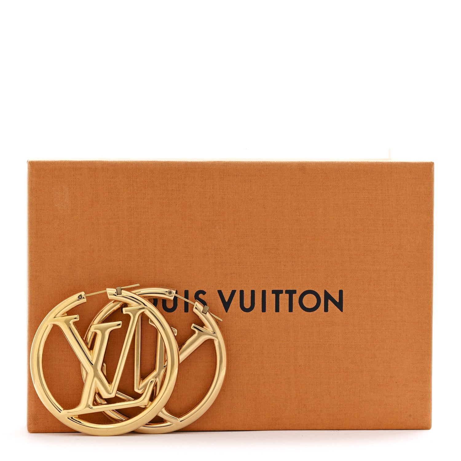 Louis Vuitton Metal Louise Hoop Earrings Gold 5 of 5