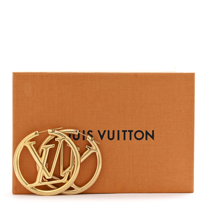 Louis Vuitton Metal Louise Hoop Earrings Gold 5 of 5