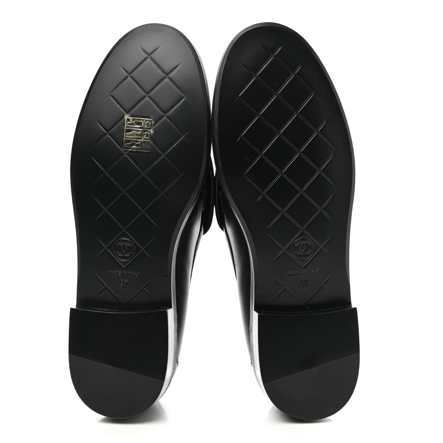 Lambskin Quilted CC Turnlock Loafers 37 Black