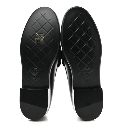 Chanel Lambskin Quilted CC Turnlock Loafers 37 Black 5 of 9