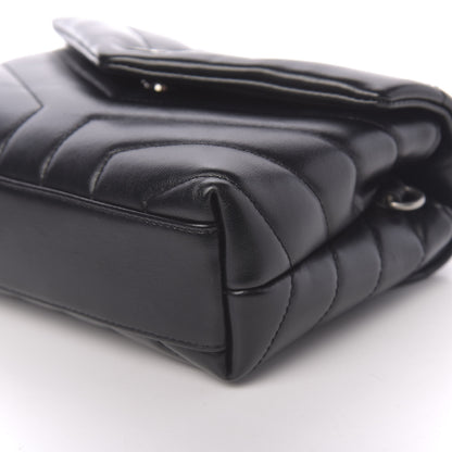 Saint Laurent Calfskin Y Quilted Monogram Toy Loulou Crossbody Bag Black 8 of 11