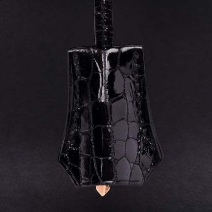 Hermes Taurillon Novillo Shiny Niloticus Crocodile Birkin Touch 25 Black 33 of 35