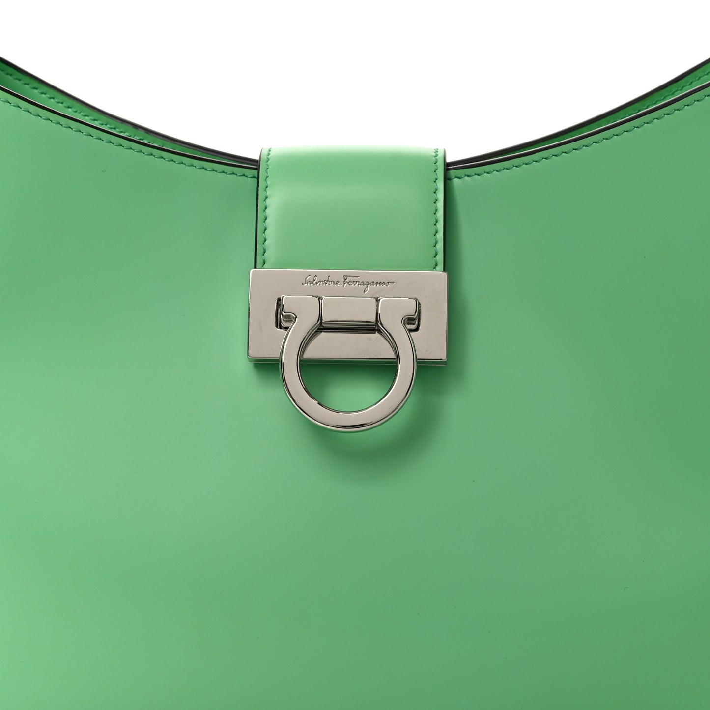 Calfskin Trifolio Shoulder Bag Light Green