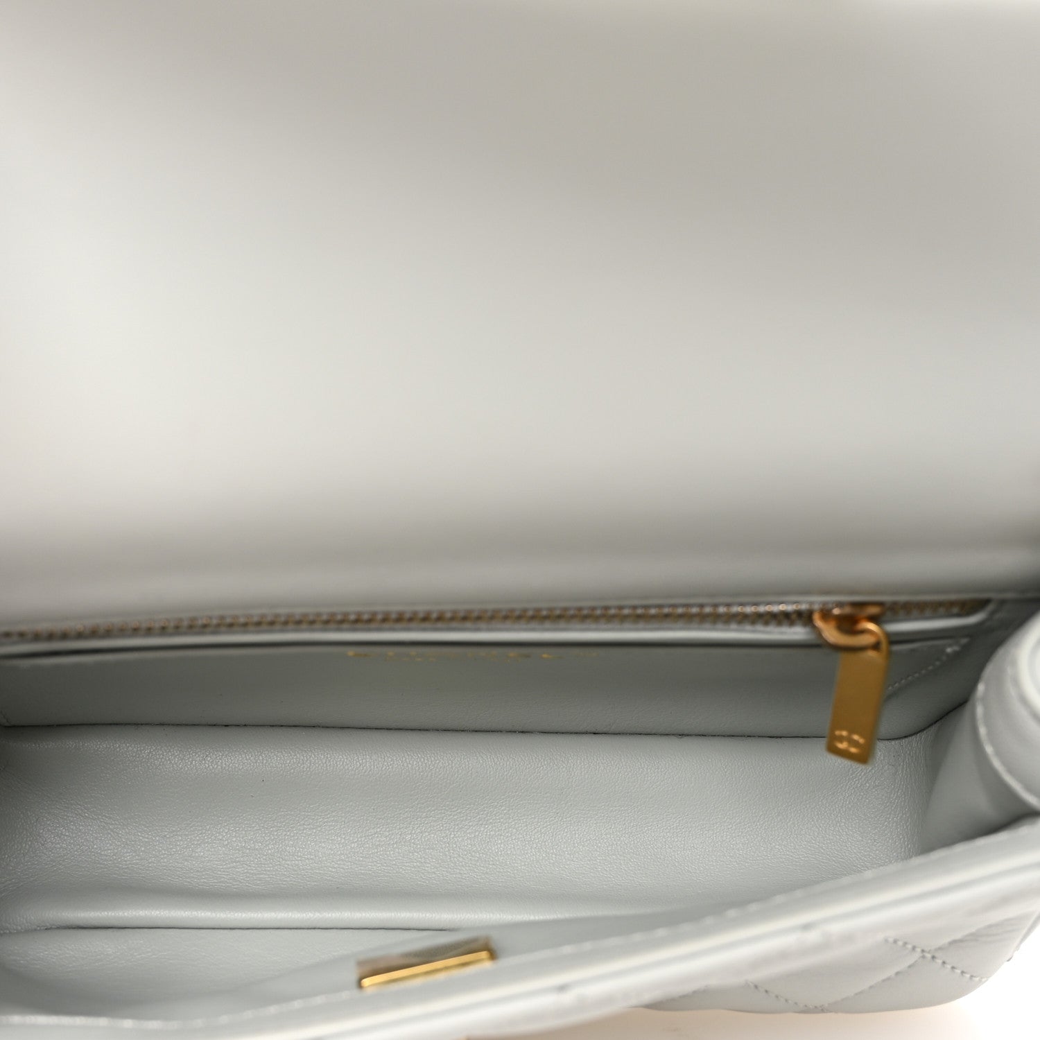 Chanel Lambskin Quilted Mini Rectangular Pearl Crush Flap Grey