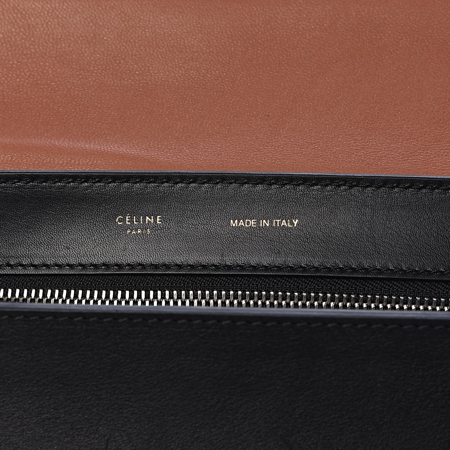 Smooth Calfskin Suede Large Tri-Color Trapeze Peach