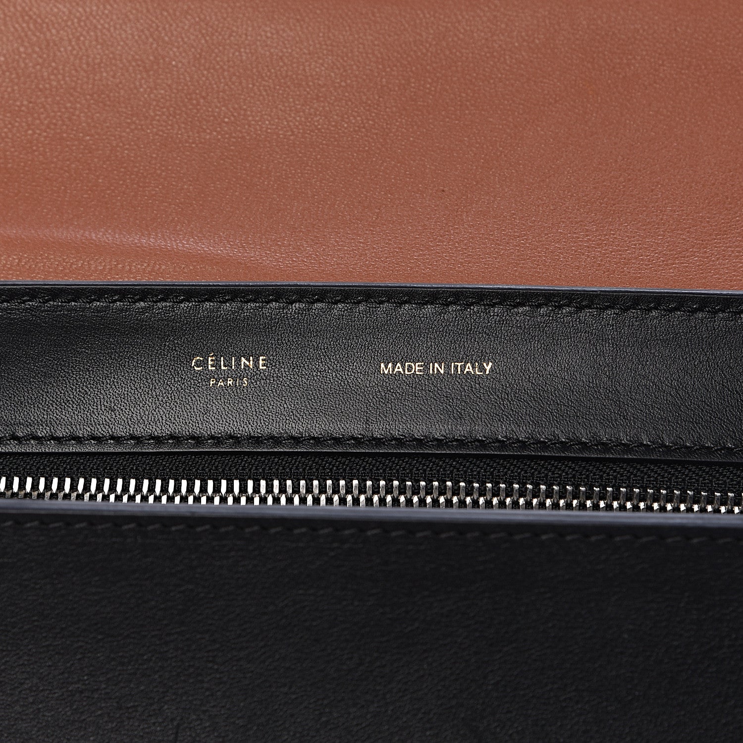 Celine Smooth Calfskin Suede Large Tri-Color Trapeze Peach 6 of 14