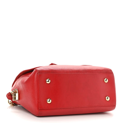 Mulberry Glossy Goatskin Small Del Rey Satchel Red 4 of 14