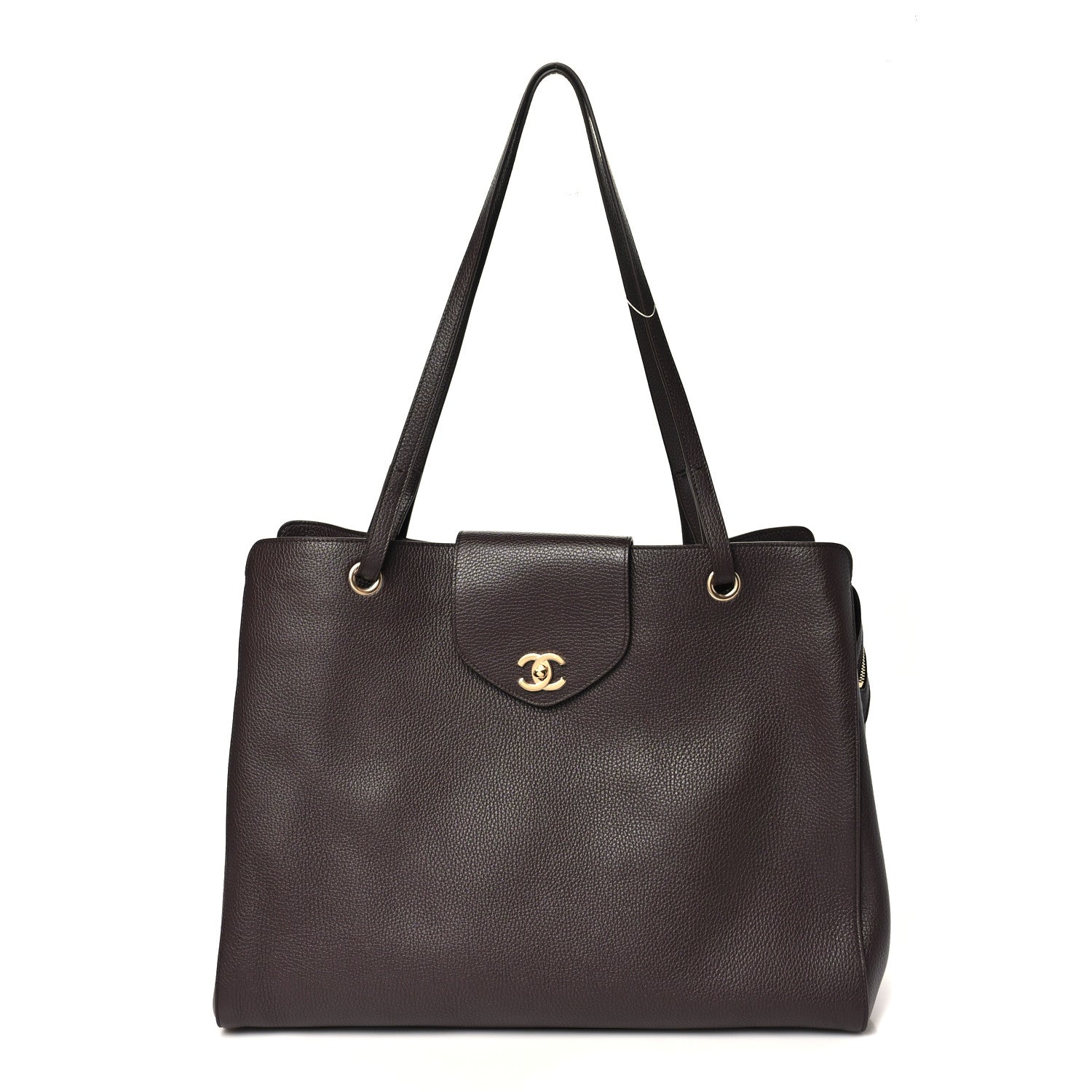 Chanel Grained Calfskin Large Shopping Bag Brown 1 of 10