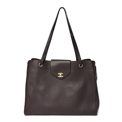 Chanel Grained Calfskin Large Shopping Bag Brown 1 of 10