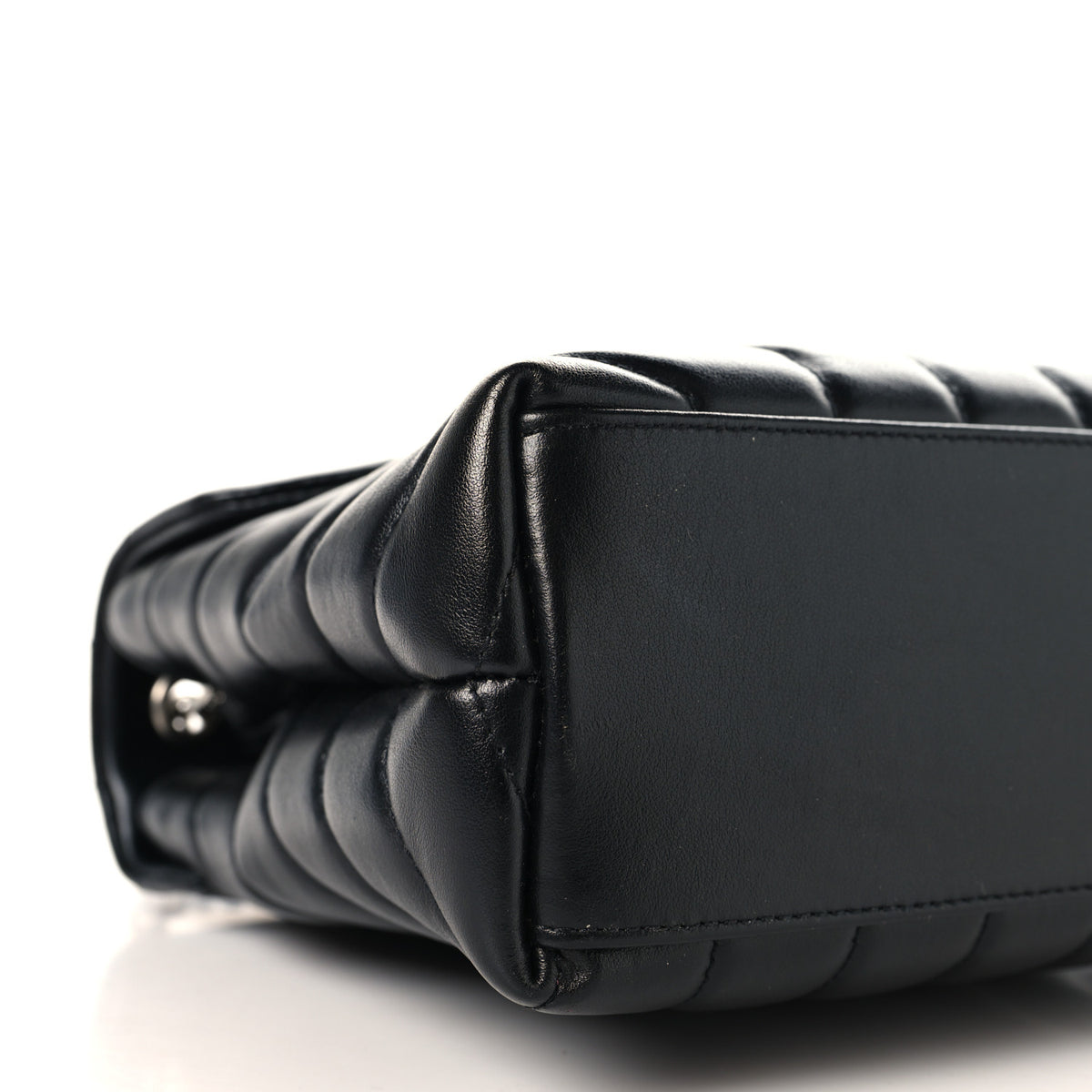 Saint Laurent Calfskin Y Quilted Monogram Small Loulou Chain Satchel Black 9 of 10