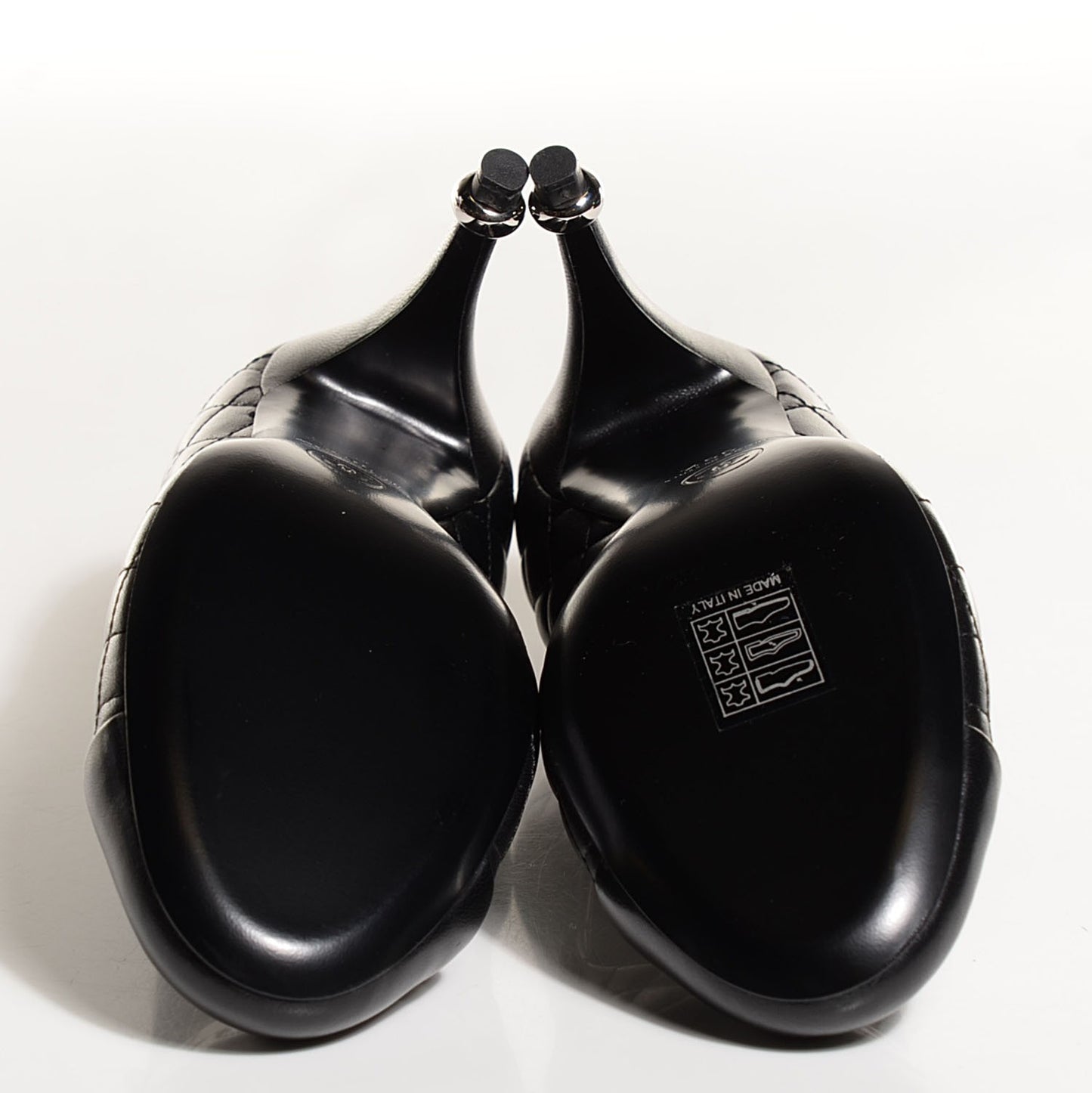 Lambskin Quilted CC Pumps 36.5 Black