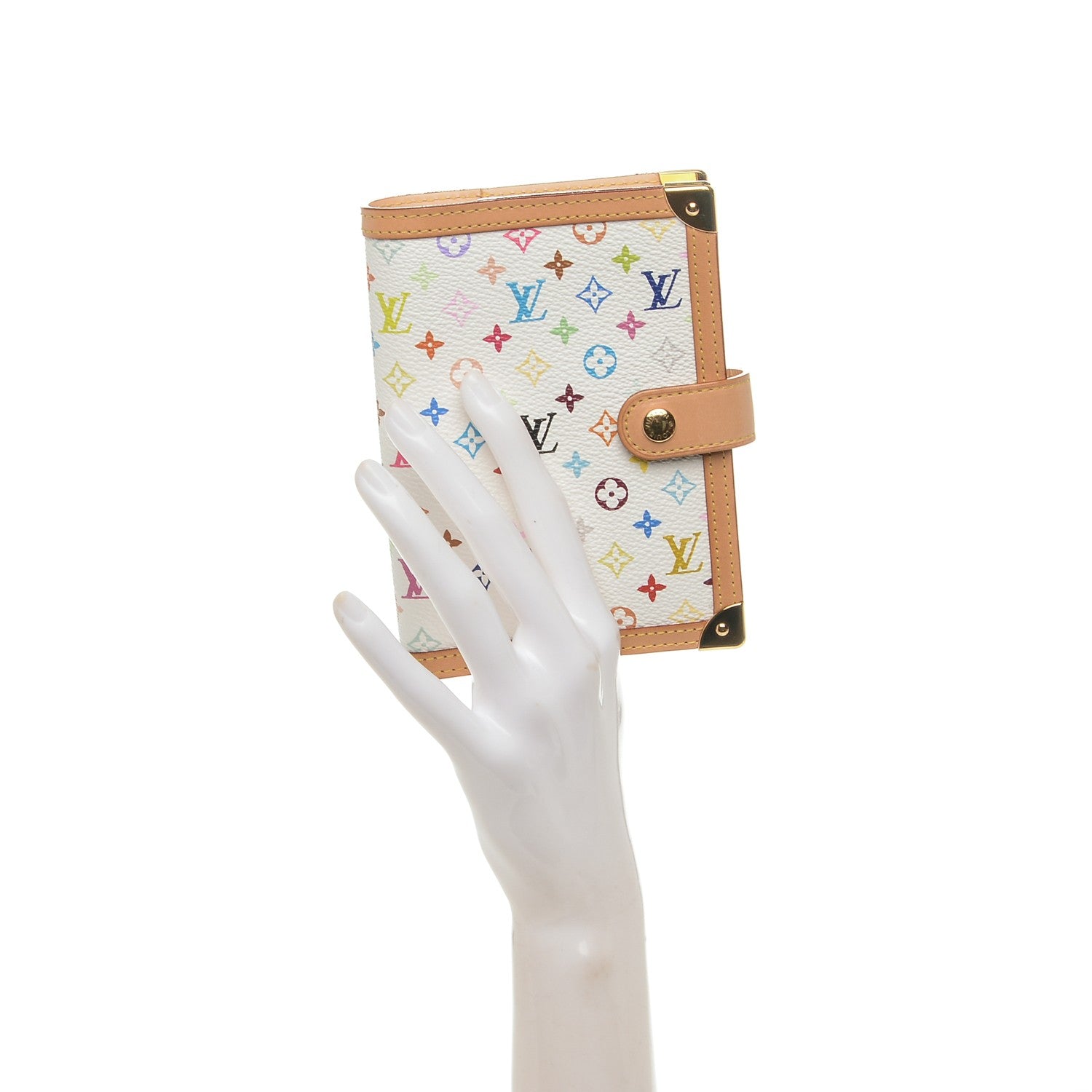 Louis Vuitton Monogram Multicolor Small Ring Agenda Cover White 2 of 6