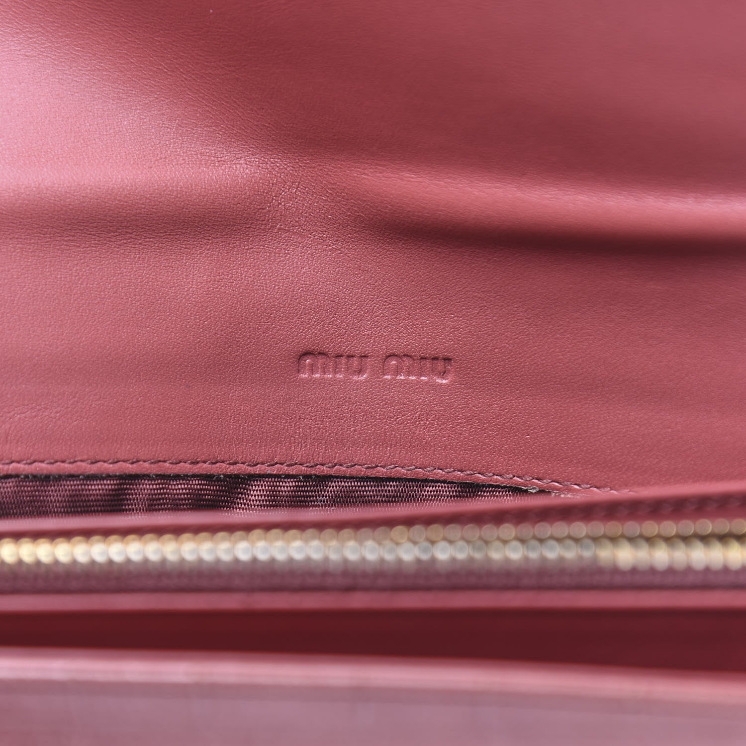 Miu Miu Patent Crocodile Embossed Saint Cocco Lux Continental Flap Wallet Antico 6 of 11