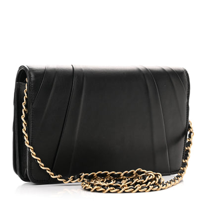 Chanel Lambskin Pyramid Wallet On Chain WOC Black 3 of 11