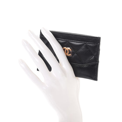 Chanel Aged Calfskin Quilted Gabrielle Card Holder Black 2 of 9