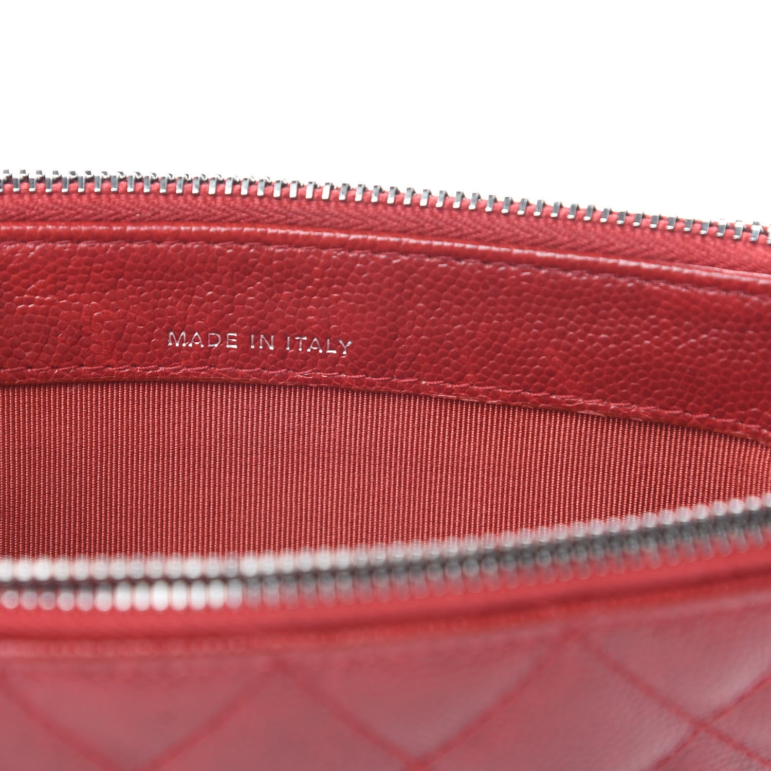 Chanel Caviar Quilted Small Clutch With Chain Red 9 of 17