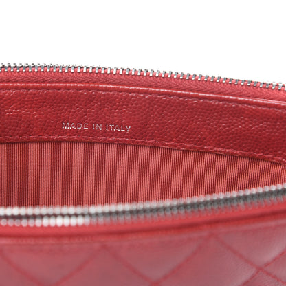 Chanel Caviar Quilted Small Clutch With Chain Red 9 of 17