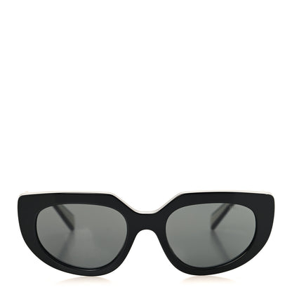 Prada Acetate Sunglasses SPR D02 Black White 2 of 7