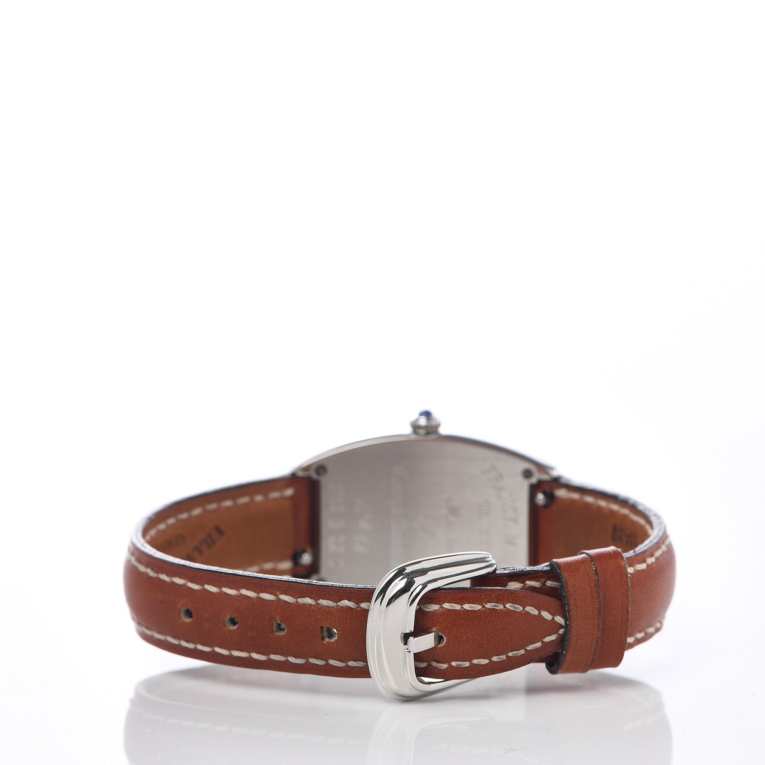 Franck Muller Stainless Steel Calfskin 25mm Cintree Curvex Automatic Watch Salmon 6850C 4 of 9