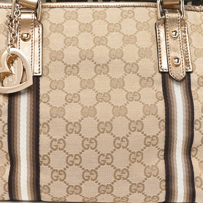 Gucci Monogram Medium Jolicoeur Tote Metallic 8 of 10