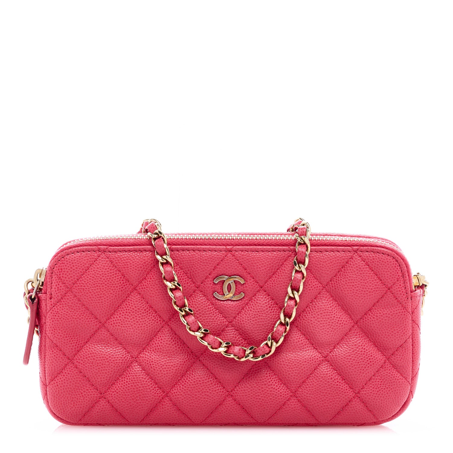 Chanel Caviar Quilted Small Clutch With Chain Pink 1 of 10