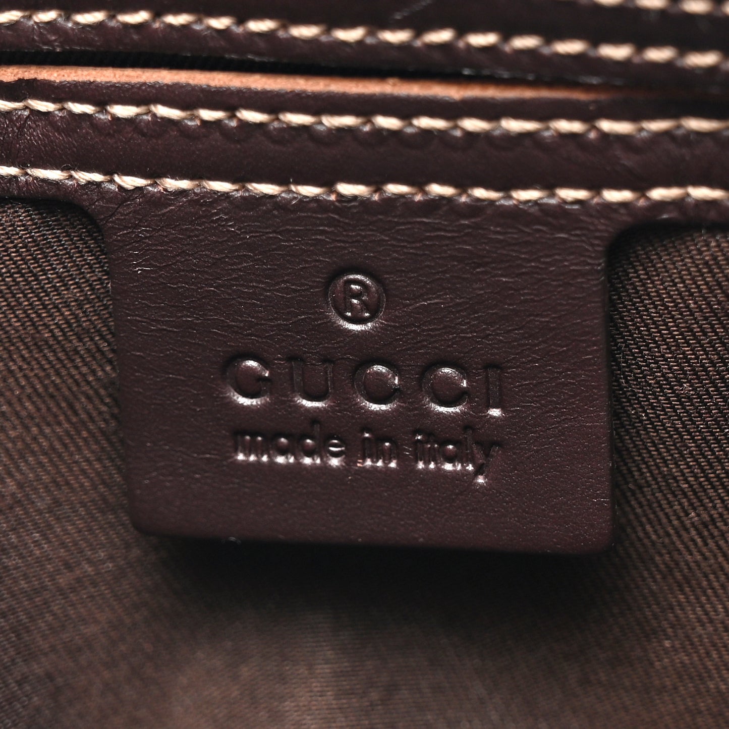 GG Supreme Monogram Belt Bag Dark Brown