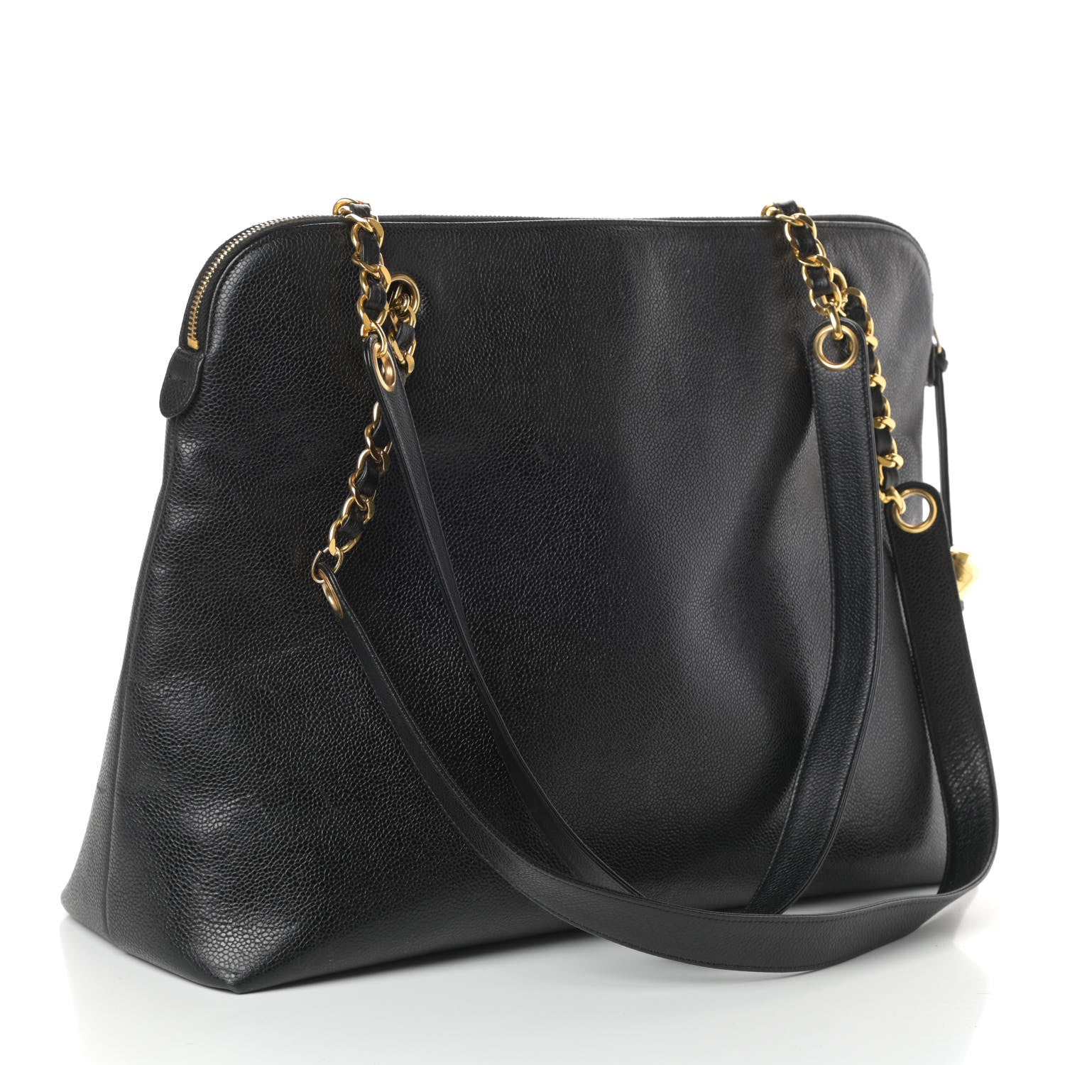 Chanel Caviar Large CC Shoulder Bag Black 3 of 9