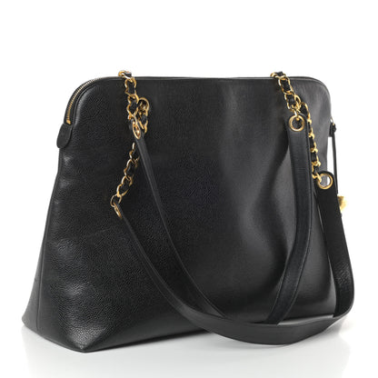 Chanel Caviar Large CC Shoulder Bag Black 3 of 9