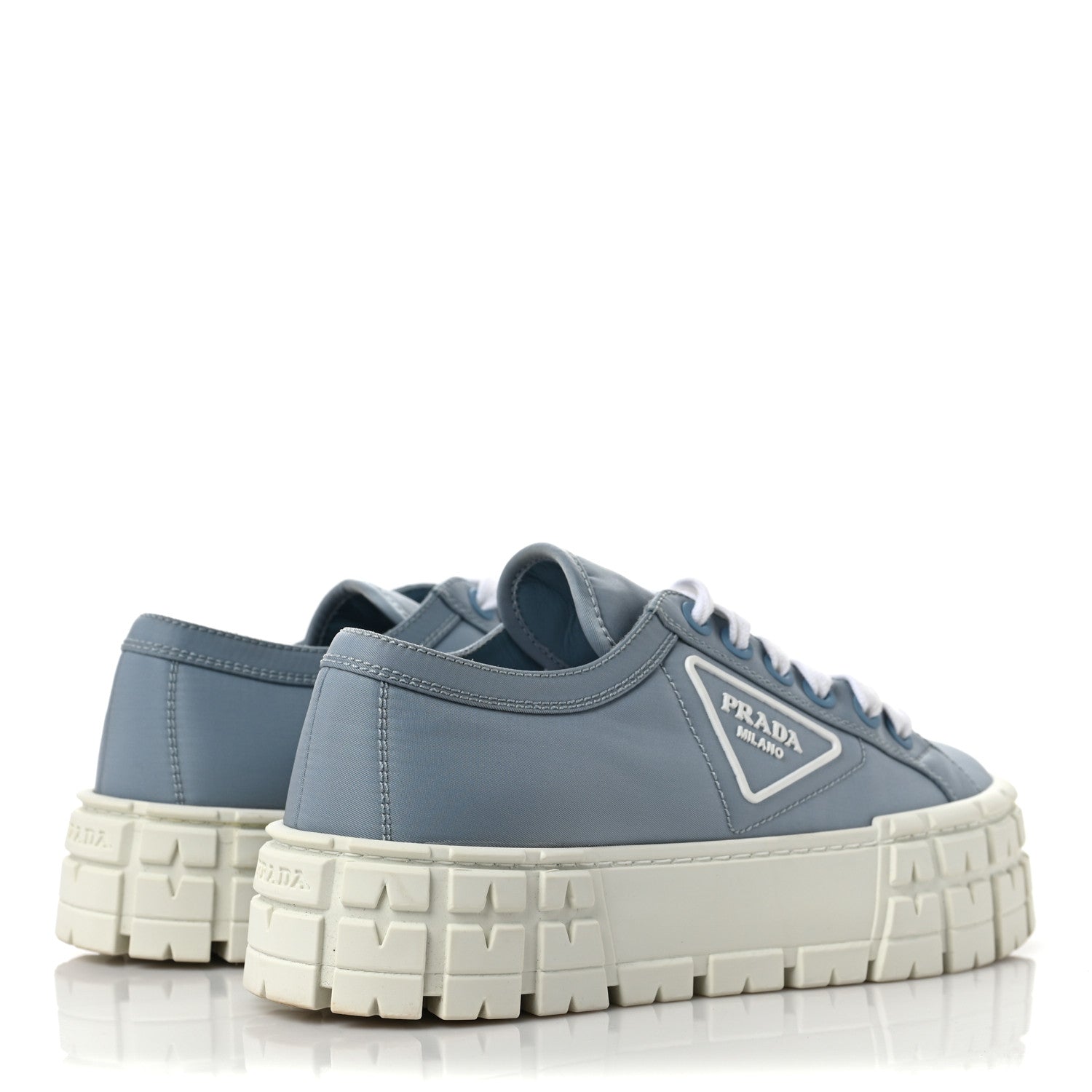 Prada Re-Nylon Gabardine Triangle Logo Double Wheel 50mm Sneakers 40 Cielo 4 of 10