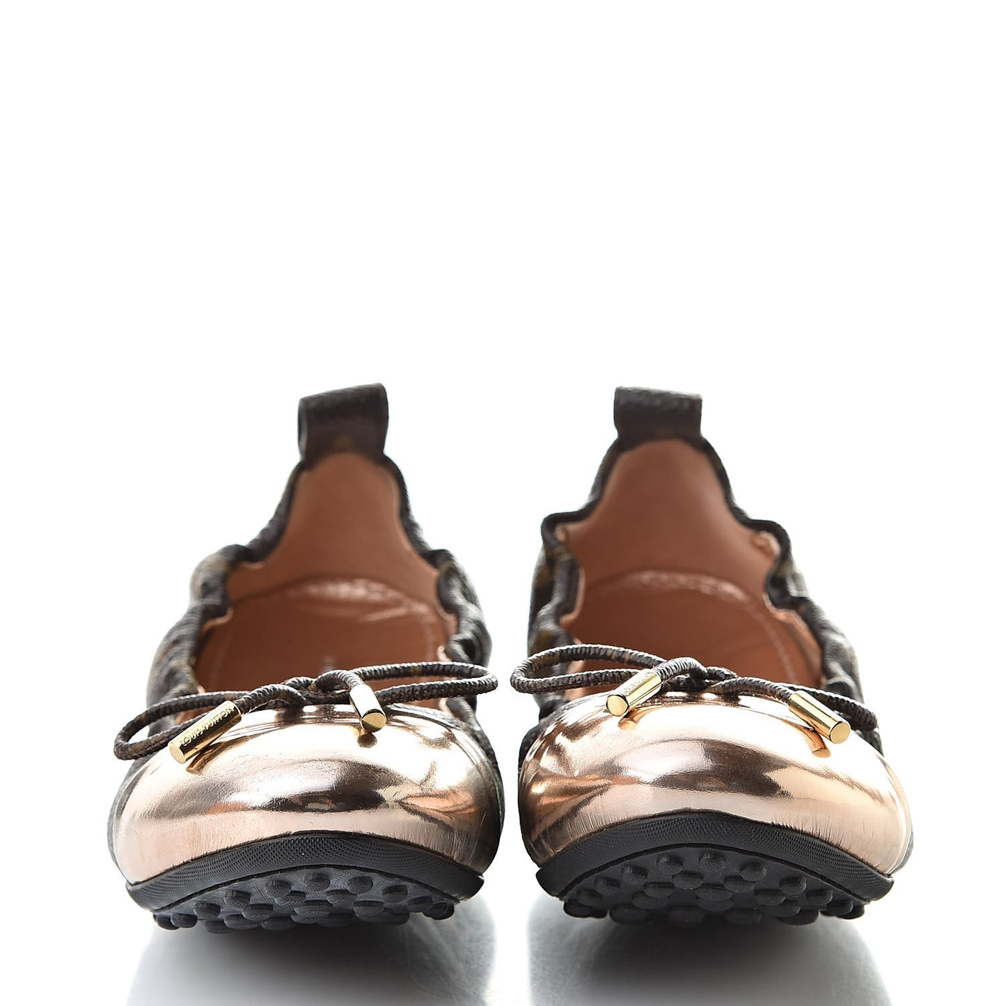 Monogram Flirty Ballet Flats 36 Gold