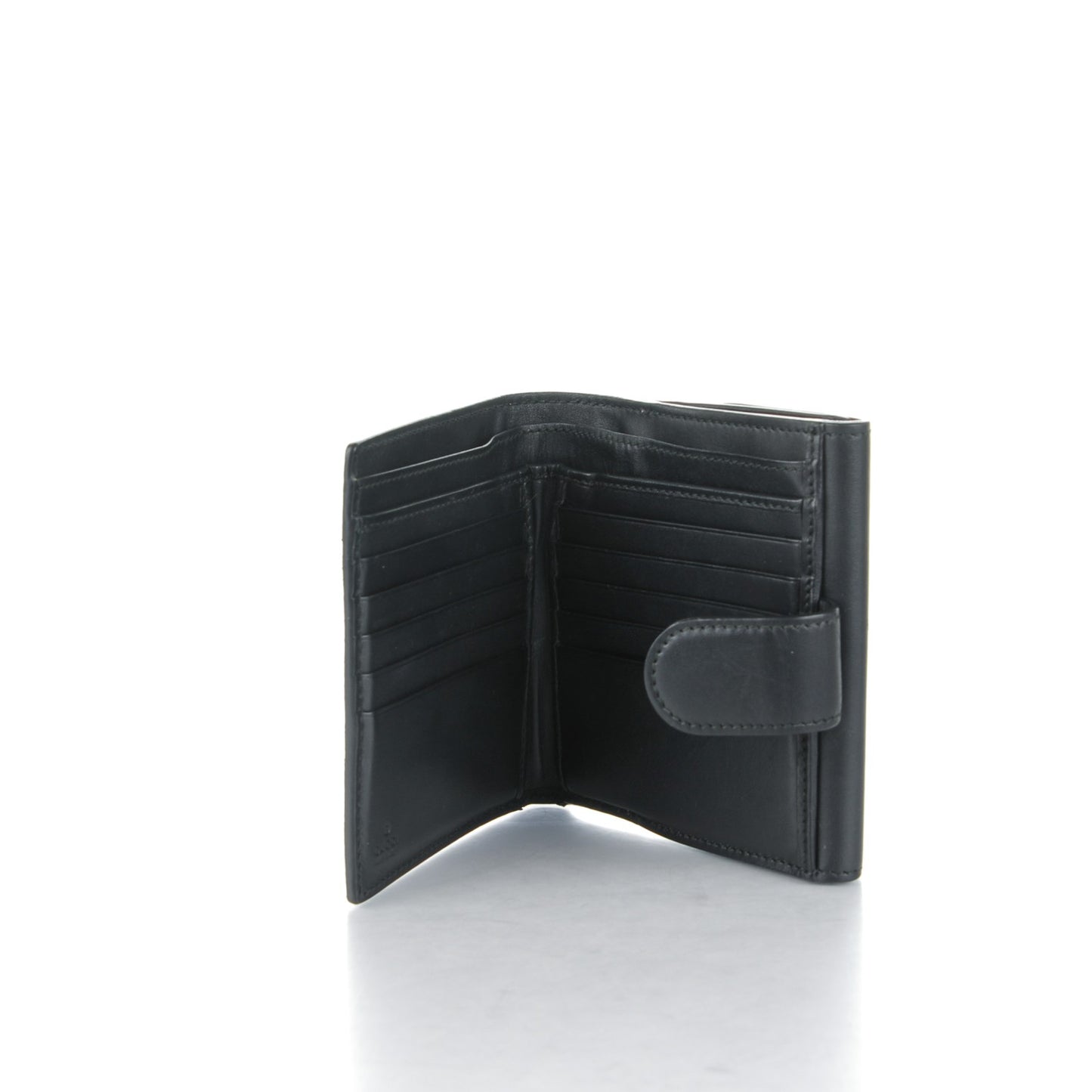 GG Supreme Monogram Pearl Studded French Wallet Black