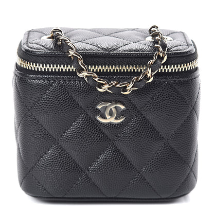 Chanel Caviar Quilted Mini Vanity Case With Chain Black 1 of 8