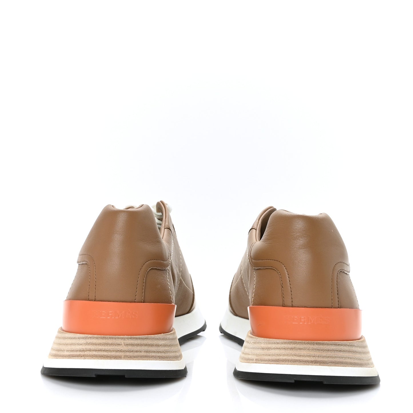 Calfskin Mens Drive Sneakers 46 Naturel
