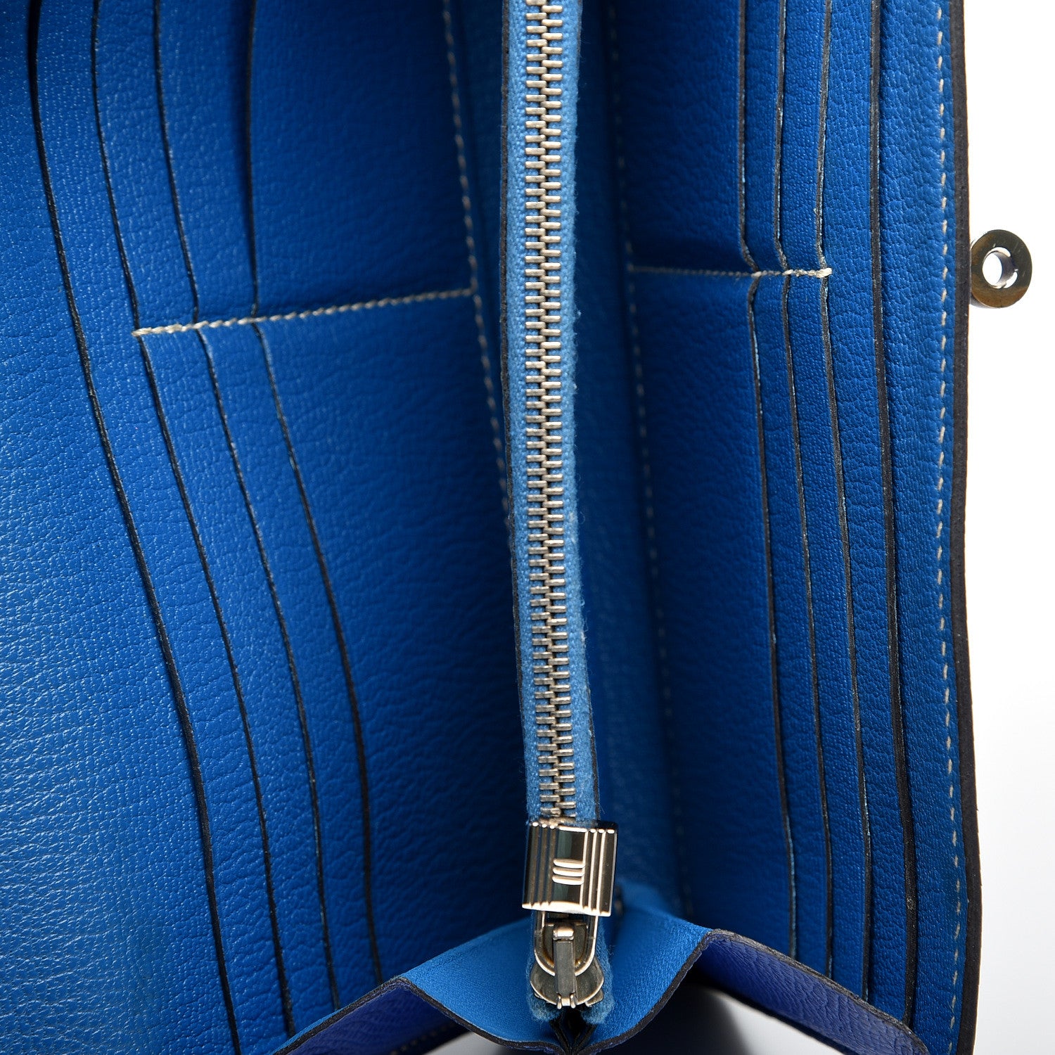 Hermes Epsom Kelly Longue Wallet Bleu Electrique Cobalt 5 of 9