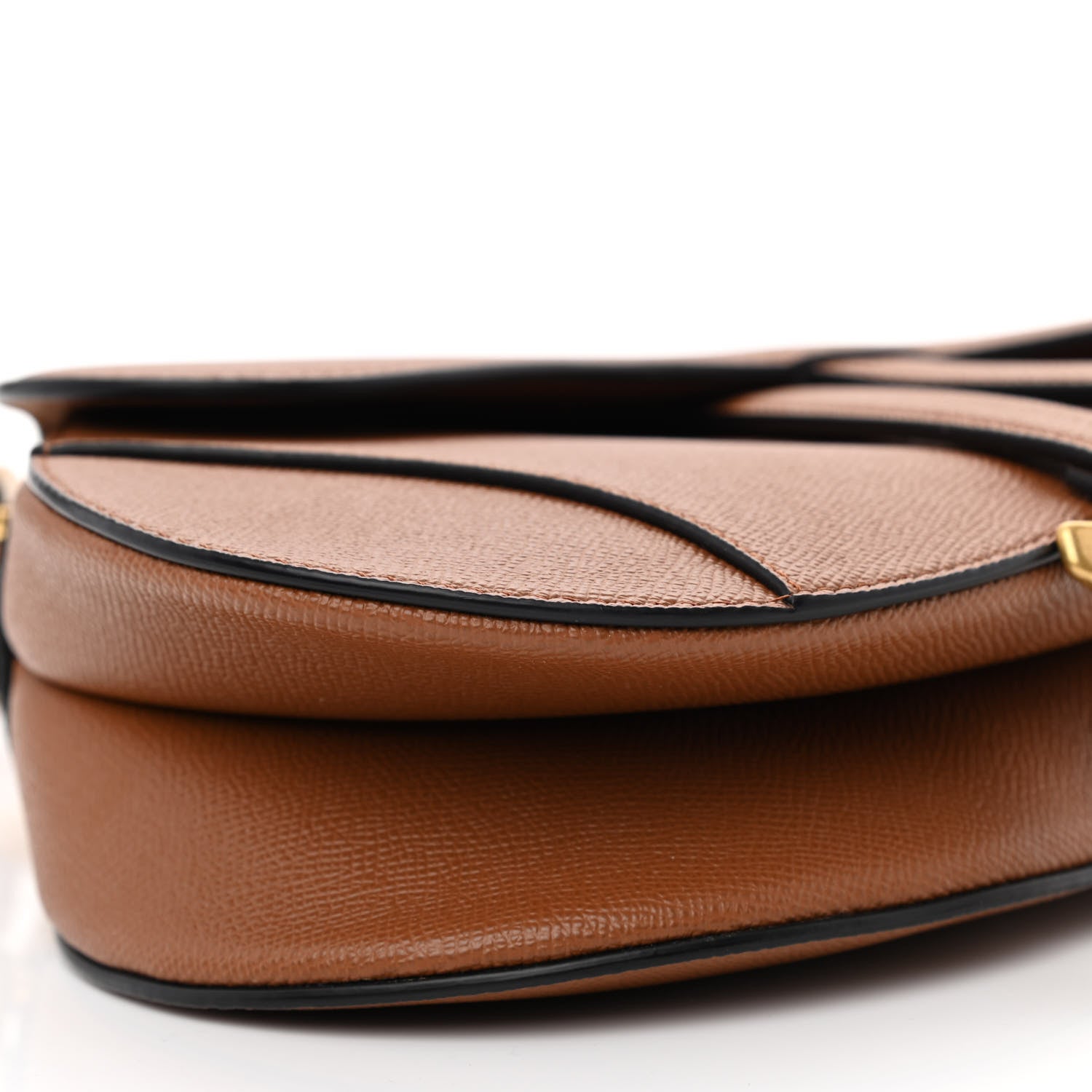 Christian Dior Grained Calfskin Saddle Bag Camello 9 of 11