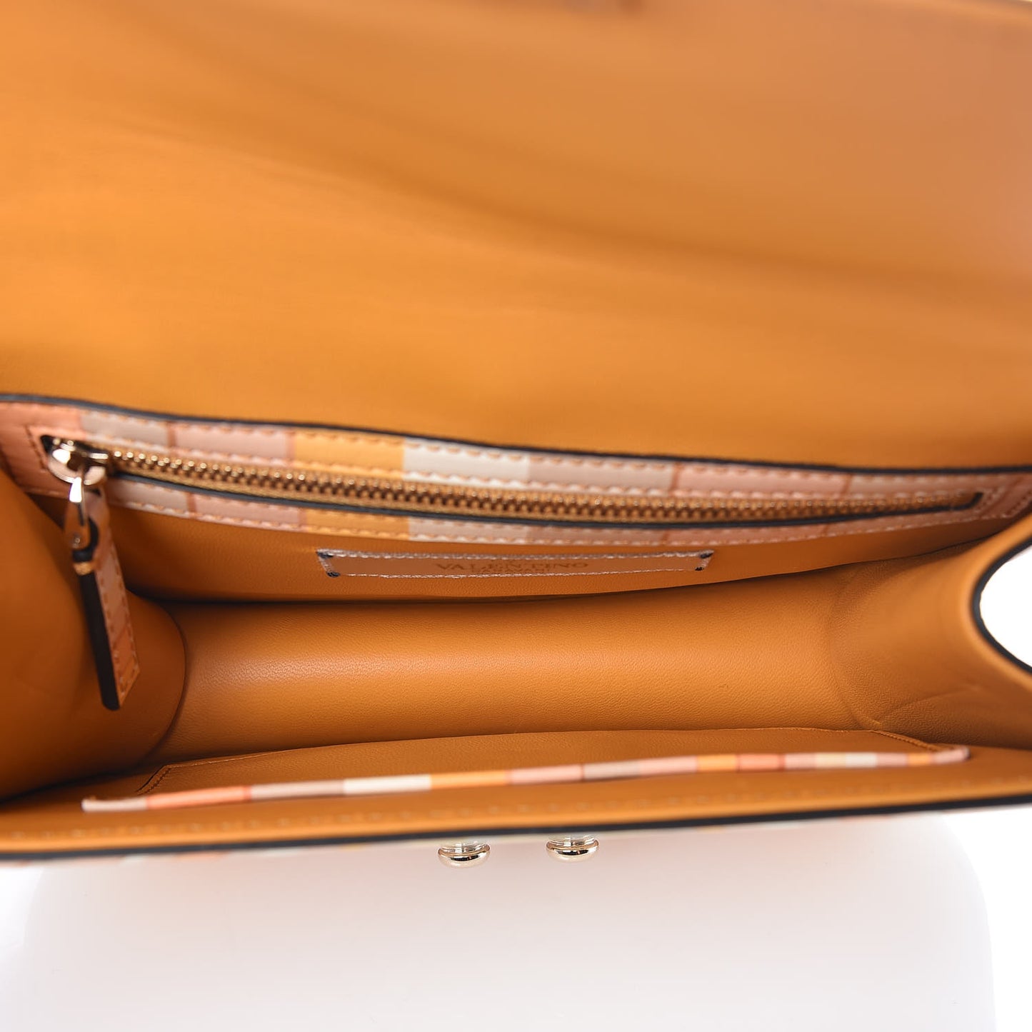 Vitello Native Couture 1975 Small Glam Lock Rockstud Flap Mandarin Sorbet