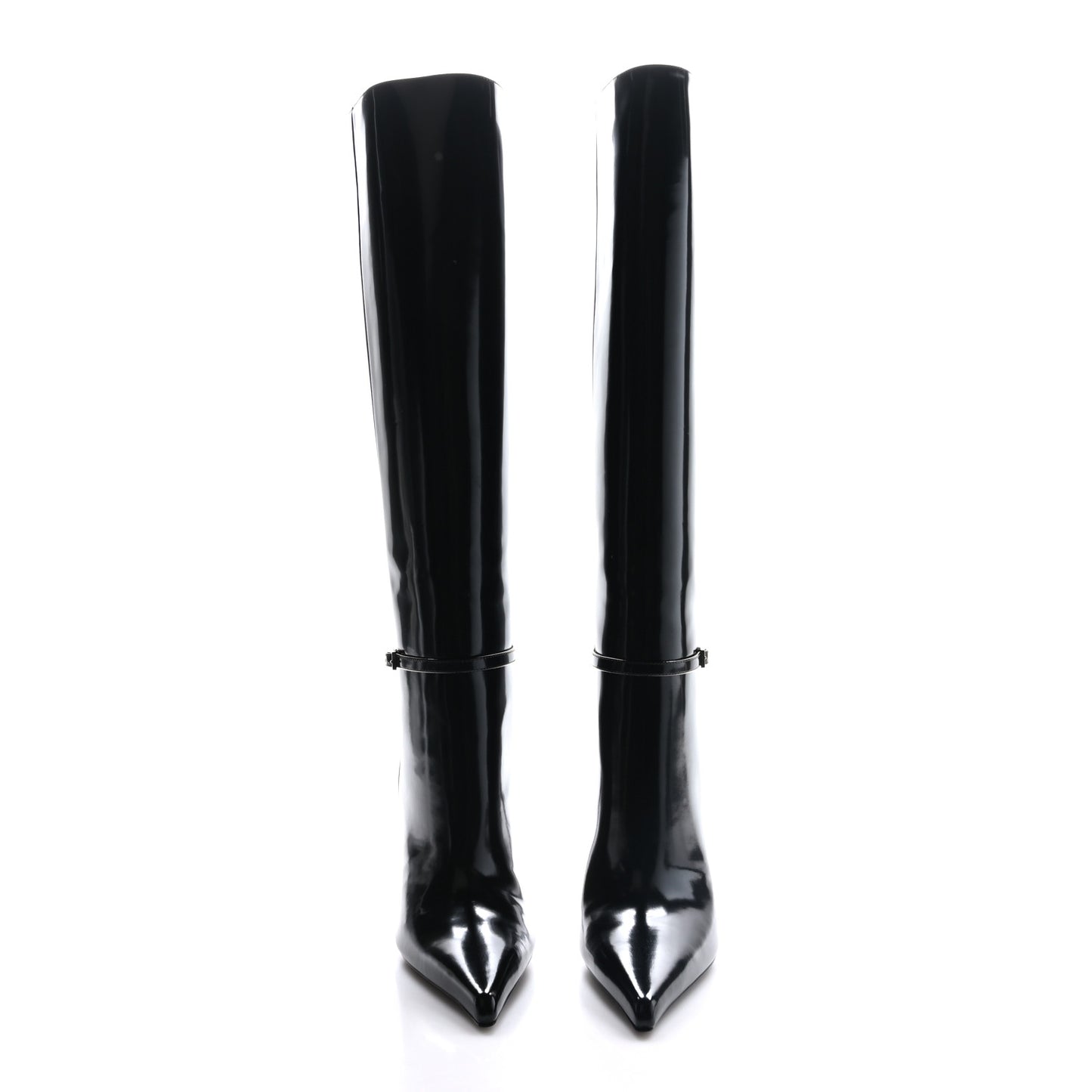 Glazed Calfskin Vendome 110 Boots 38 Black