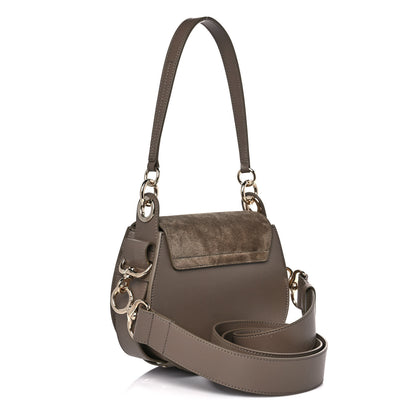 Chloe Calfskin Suede Small Tess Bag Army Green 2 of 8