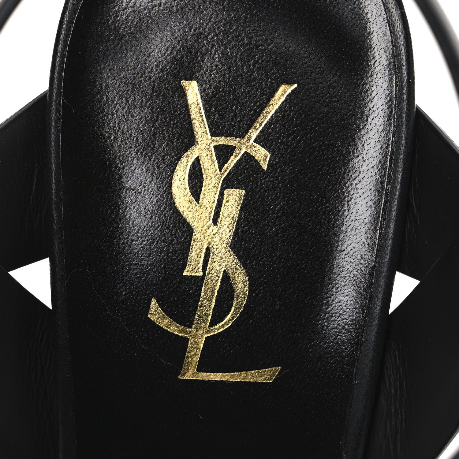 Saint Laurent Calfskin Tribute 105 Platform Sandals 40 Black 9 of 11