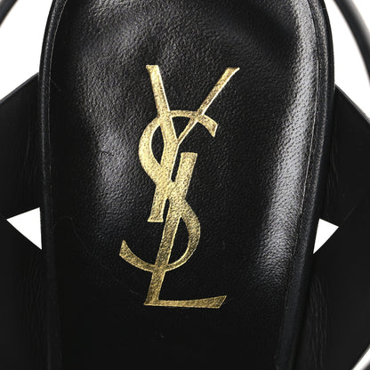 Saint Laurent Calfskin Tribute 105 Platform Sandals 40 Black 9 of 11